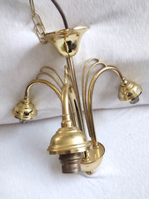 Chandelier European Style Drop Light Ceiling Light 3 Arms 21" Solid Brass Vintag