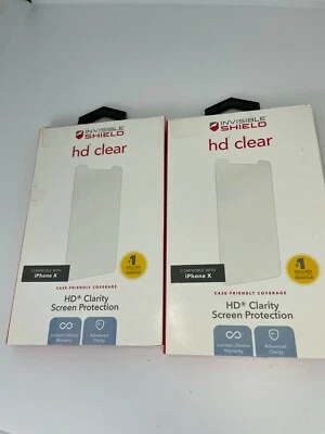 2x Zagg InvisibleShield HD Clear Screen Protection for iPhone X XS 11 pro 5.8" - Image 1 of 3