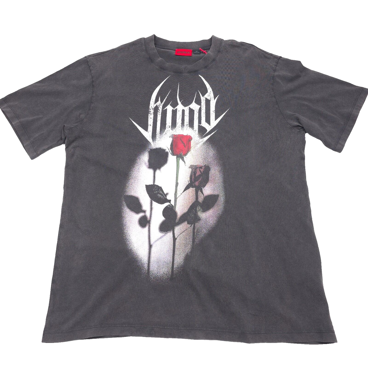 $148 Hugo Boss Rose Thorns World Tour 1993 Gray Daiche Tee T-Shirt