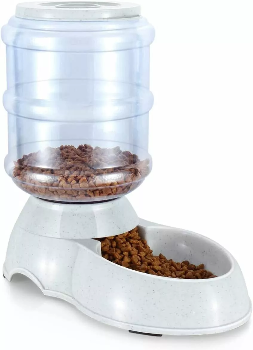 Gravity dog food outlet dispenser