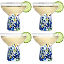 STEMLESS MARGARITA GLASSES for Cocktails Set of 4 THE WINE SAVANT