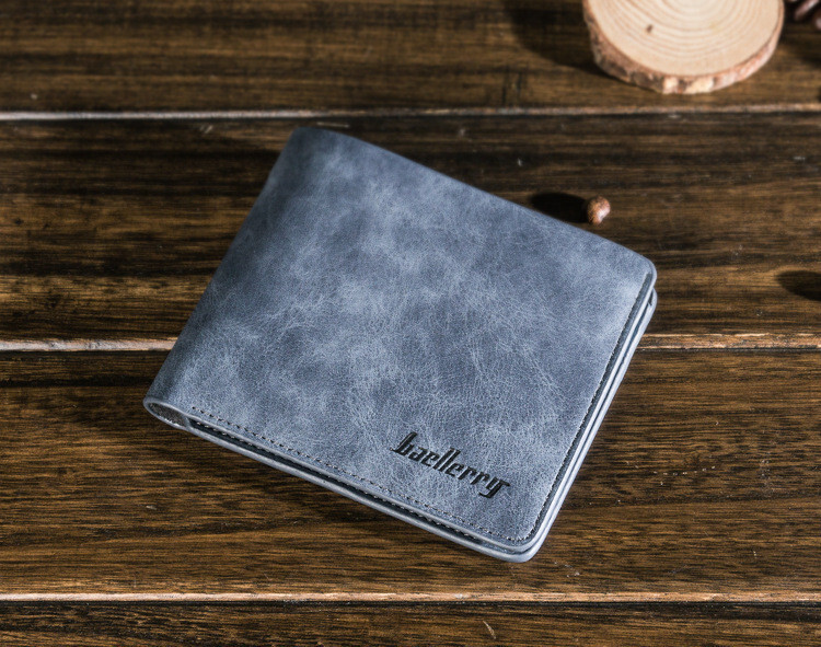 High Quality Soft Leather Wallets Men Vintage Style Baellery Brand