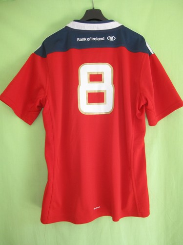Maillot Rugby Munster 2013 Adidas Bank Of Ireland Jersey #8 England - L - Picture 3 of 6