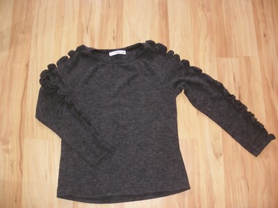 ausgefallener Feinstrickpullover - PULLOVER - Gr. L - MANGO Basics - dunkelgrau