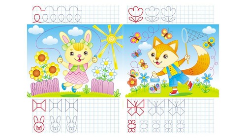 Children's Russian Books Kids Забавные зверята. Многоразовые прописи - Picture 4 of 6