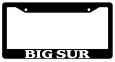 Black License Plate Frame Big Sur City State Auto Accessory 1132