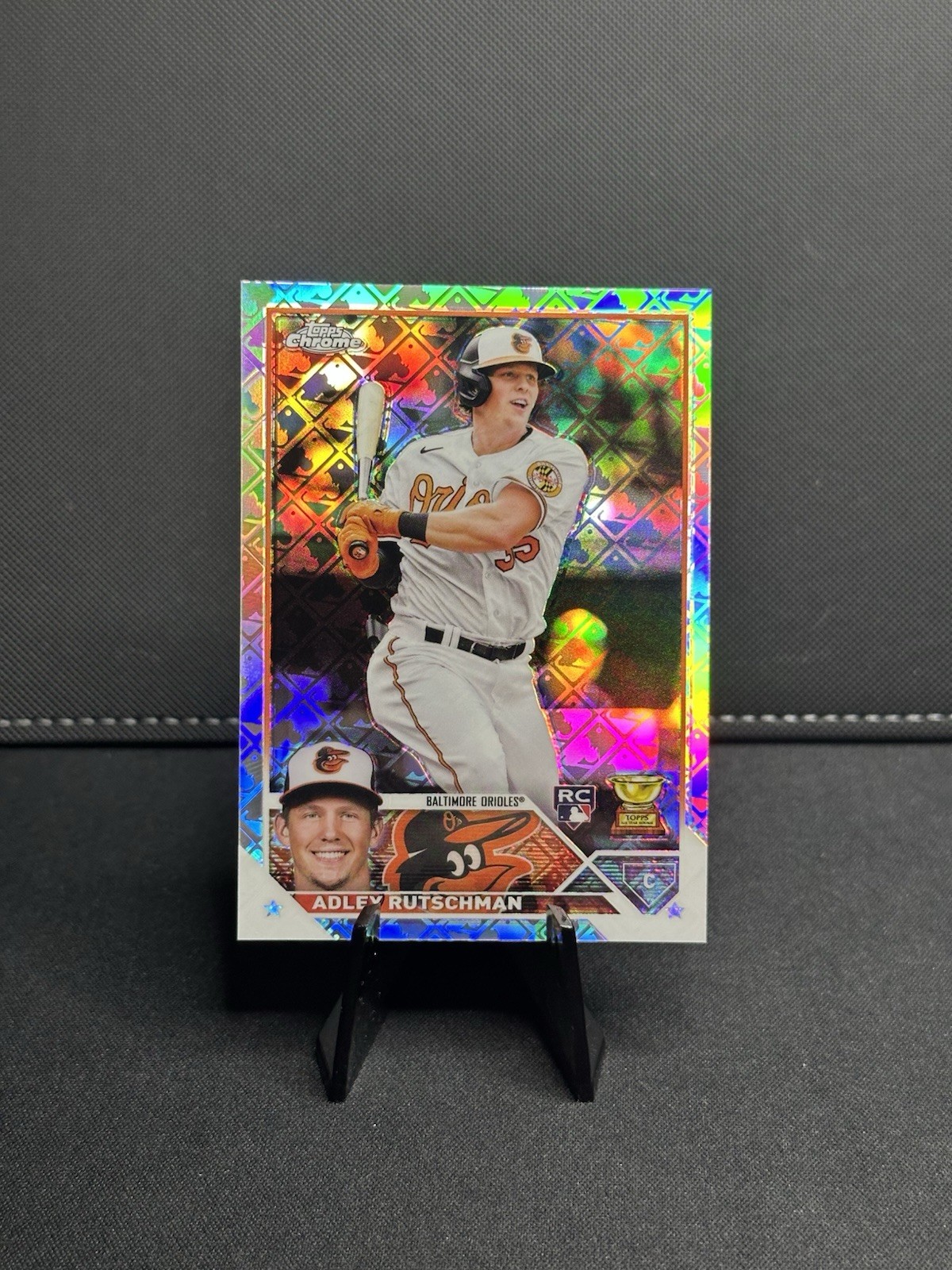 2023 Topps Chrome Logofractor Adley Rutschman #1 (RC) Orioles Rookie