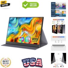 15.6inch Portable Monitor,1080P USB-C HDMI Second External Monitor for Laptop...
