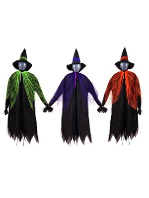Halloween Witch Yard Stakes 4FT Decoration, Set of 3 Scary Witches with