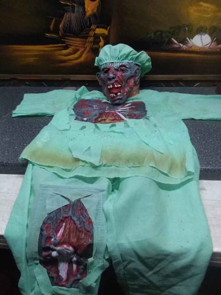 Disfraz de Halloween Zombie Verde Niño Mediano 8-10 Completo Foto 4 de 4