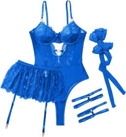 Sexy Lingerie Set Women Corset Bodysuit Skirt