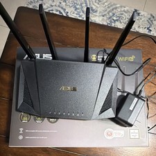 ASUS RT-AX58U AX3000 Dual-Band WiFi 6 Router, 4x Gigabit LAN, USB 3.0