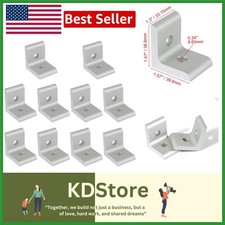 10 Pack Aluminum 4040 Inside Corner Brackets for Extruded Aluminum Frames