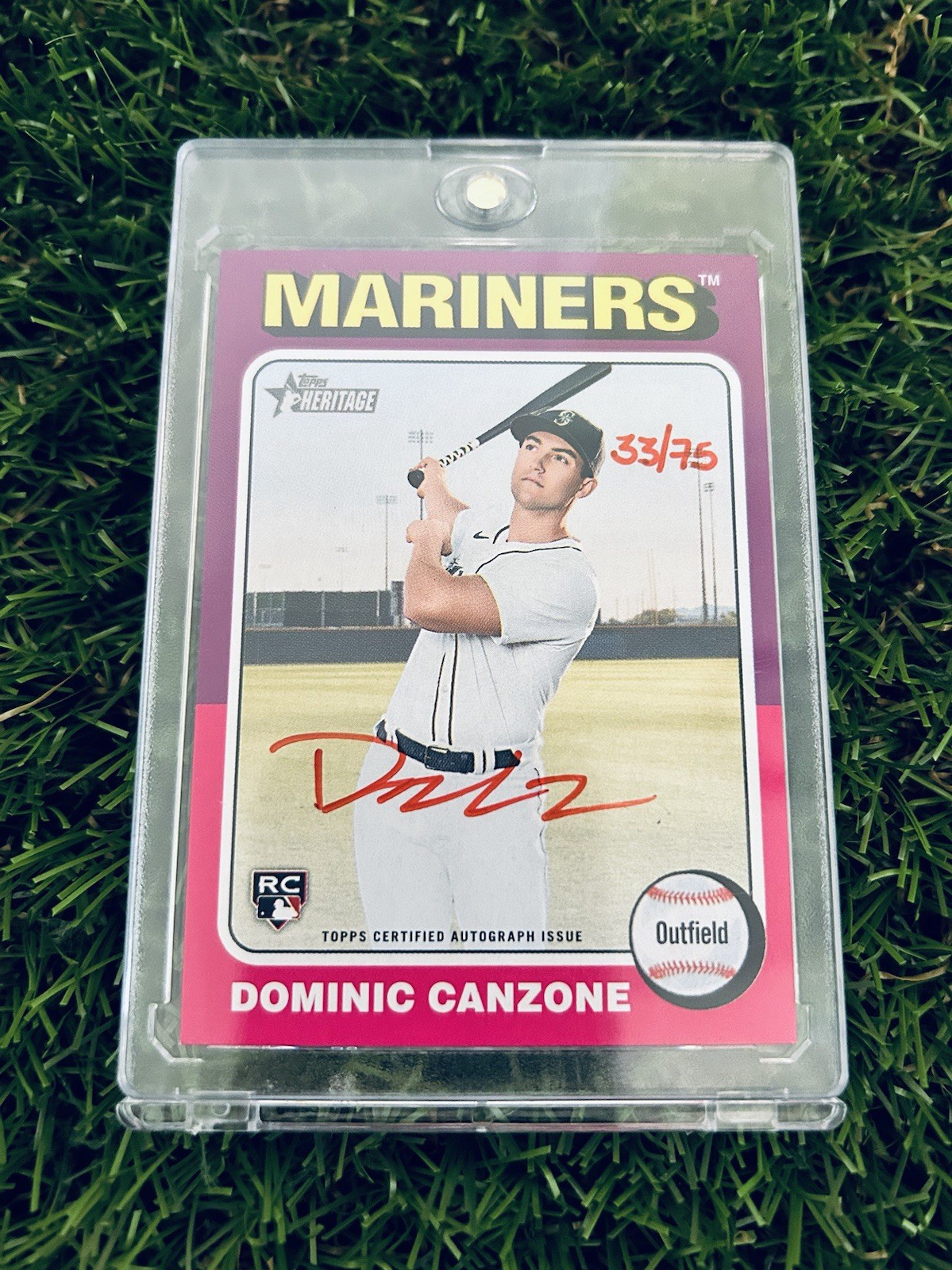 2024 Topps Heritage Dominic Canzone RC Red Ink /75 Real One Auto ROA-DC 🔥🔥🔥