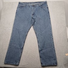 Wrangler Five Star Premium Mens Jeans 44x32 Blue Relaxed Fit 100 Cotton NWT