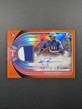 2025 Bowman Chrome Kumar Rocker Relic Auto Patch Orange Refractor /25 Texas