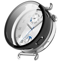 FüR Huawei Watch Gt 6 41Mm Kunststoff Watch SchutzhüLle + 9H Hart Glas Schwarz