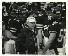 1992 Press Photo Wake Forest Bill Dooley surveys Groves Stadium field.