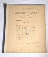 1901 Spanish Peaks Folio #71 Colorado USGS US Geologic Atlas Maps