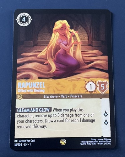 DISNEY LORCANA DAS ERSTE KAPITEL LEGENDÄR #18 RAPUNZEL GESCHENKT MIT HEILKARTE