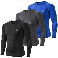 3Pcs Men Long Sleeve Compression Shirts Underwear Bodyshape Shapewear Slimming