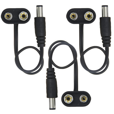9 V Pedal Battery Clip 3 Pack 5521 Converter Center Negative 9 Volt Power...