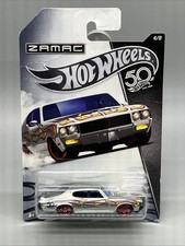 2018 Hot Wheels 50th Zamac 4/8 '70 BUICK GSX Zamac w/Red Pr5 Spokes CREASED CARD