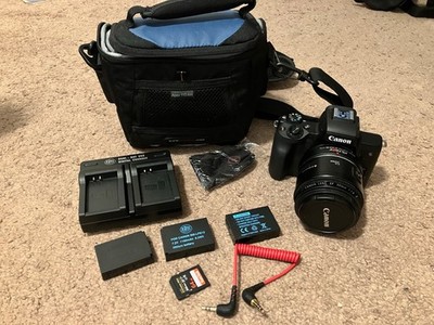 Canon M50 Creator Bundle W/ Viltrox .71 Speedbooster, Canon EF 50mm 1.8 lens