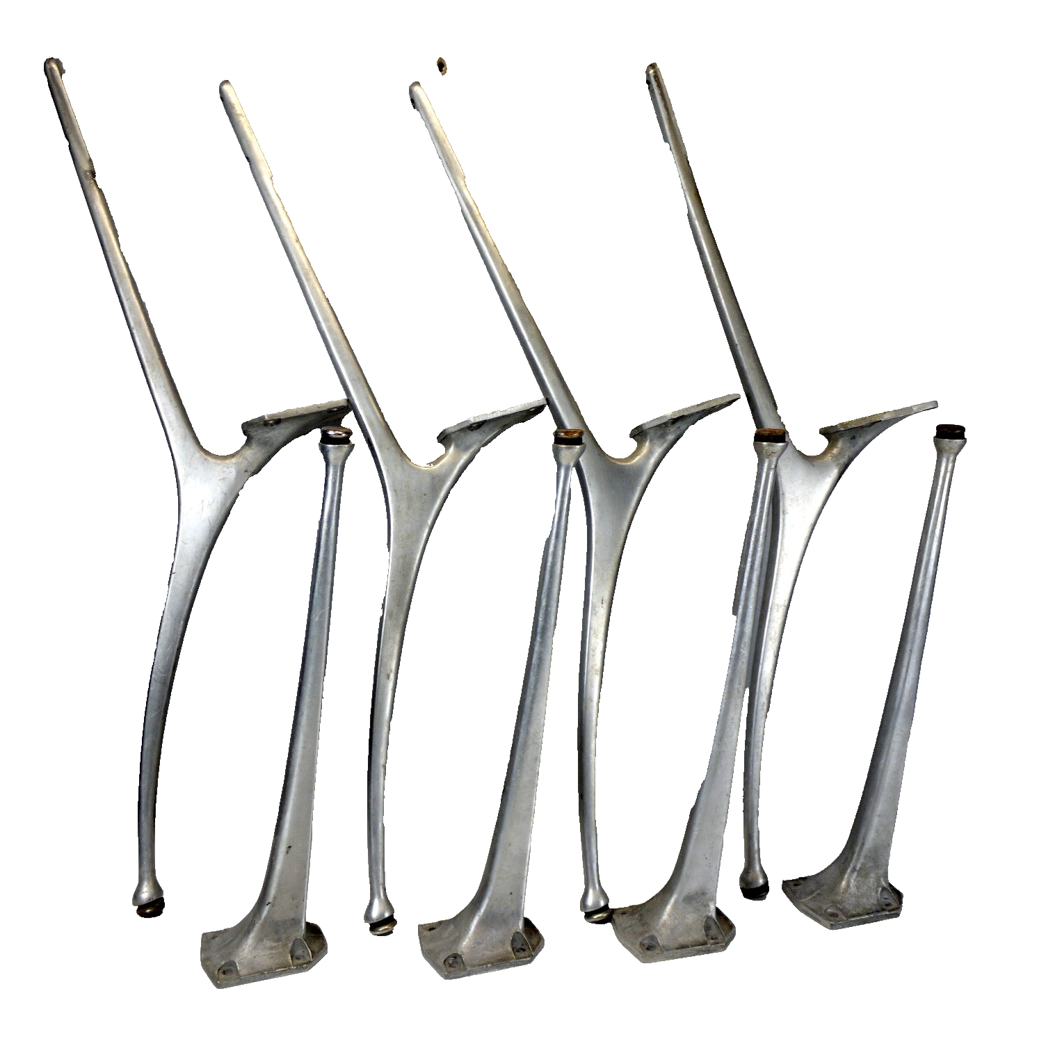 VTG Mid Century Shelby Williams GAZELLE Chair Legs - Cast Aluminum Mod Design