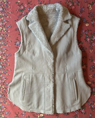 DROMe Genuine Lamb Shearling Gray Tunic Vest S