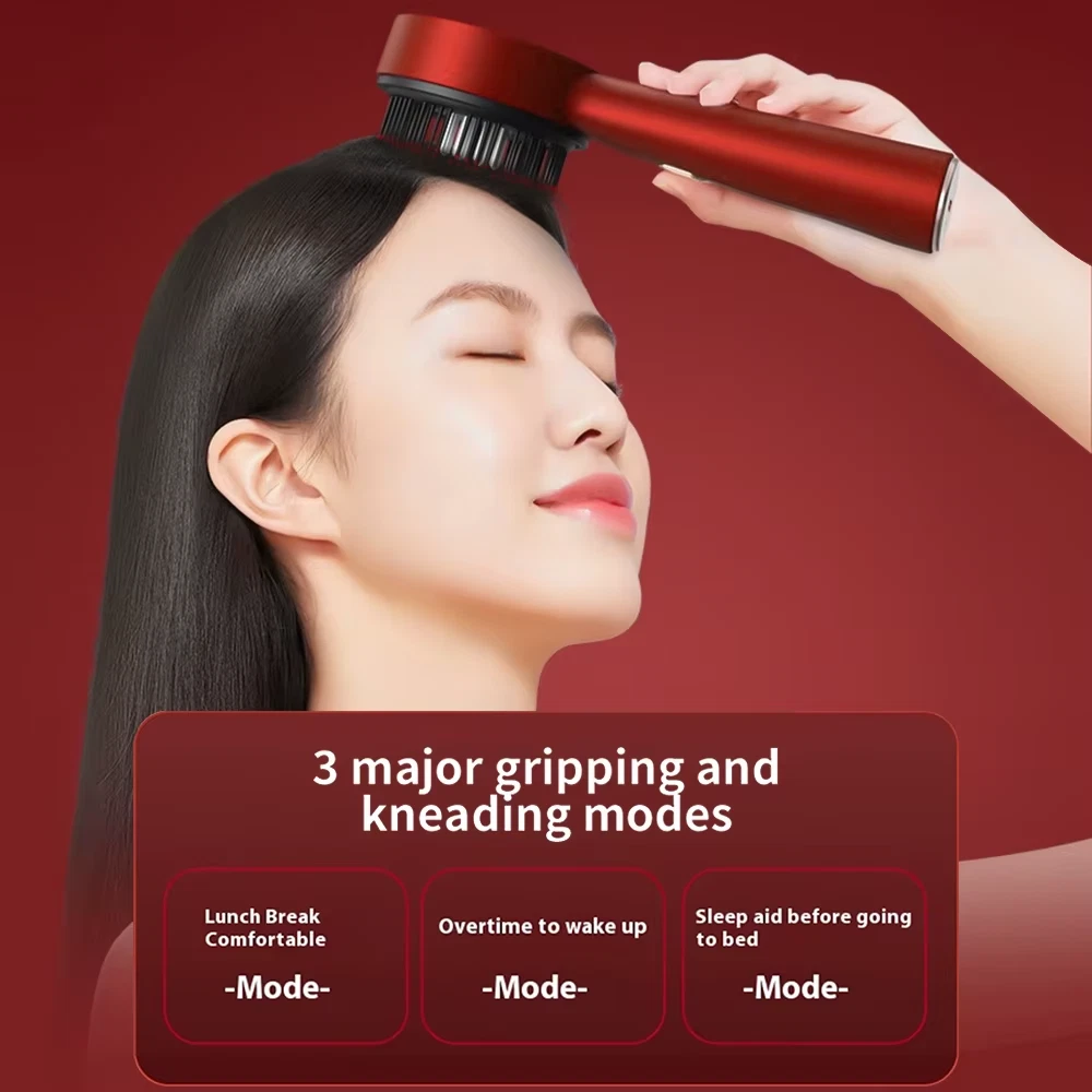 Electric Scalp Massager Comb Red Light Hair Growth Serum Applicator Rechargeable