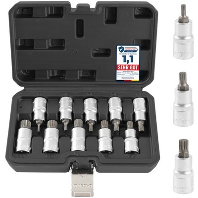 TECPO STECKSCHLÜSSEL-SATZ 1/2 INNEN VIELZAHN NÜSSE M4-M18 STECK NUSS SET