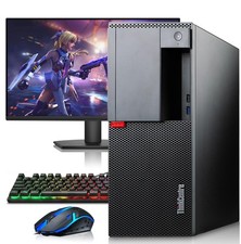 Lenovo M720t Gaming PC i5-8th 32GB 1TB SSD AMD RX-550 24  LED RGB-KB M Wi-Fi W11