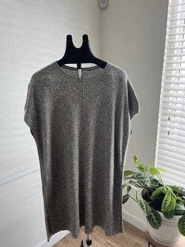 Womens Pure J Jill Easy Tunic Sweater Caper/White Medium Oversized Dolman Sleeve