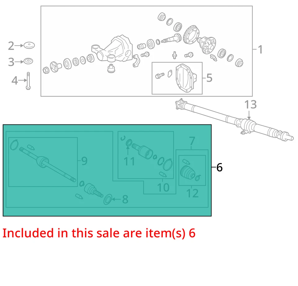 Toyota 86 2017 conductor trasero izquierdo eje CV eje OEM 81 K millas - LKQ343519268 Foto 3 de 4