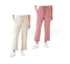 NEW! WOMEN'S MEMBER'S MARK RELAXED FIT SOFT FEEL SANDWASH CROP PANT! VARIETY!