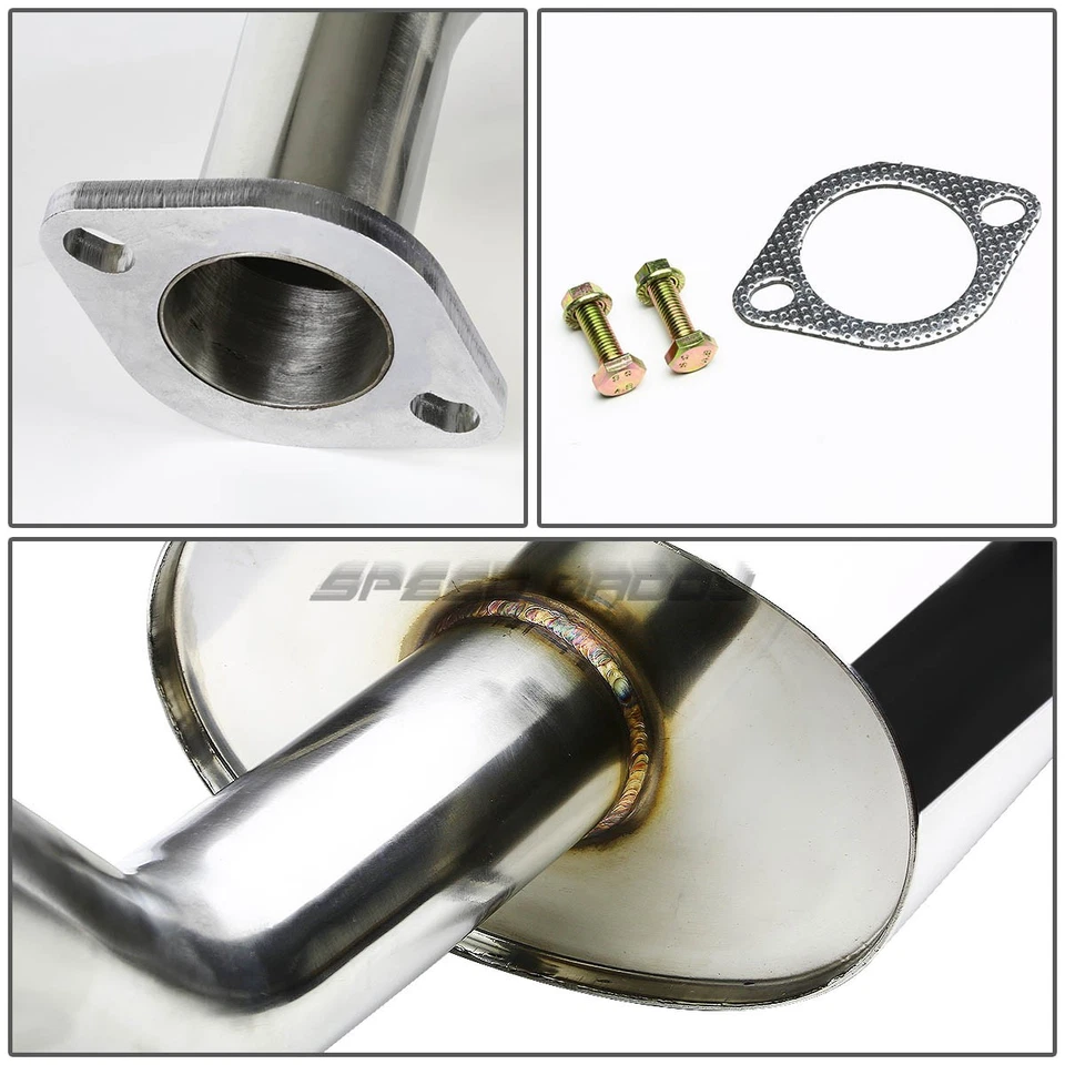 J2 3" PUNTA SILENCIADOR INCLINADA ENROLLADA ESCAPE CATBACK PARA 08-14 SCION xD XP110 2ZR-FE Foto 3 de 4