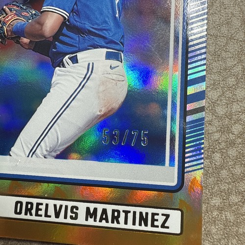2024 Donruss #180 Orelvis Martinez On Fire Parallel /75 Rated Prospect RC - Jays - Picture 2 of 3
