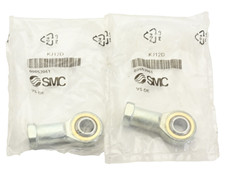 Lot of 2x SMC KJ12D Female Rod End Bearing M12x1.25 Metric, 40mm Bore, Steel