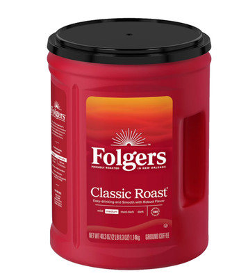 Folgers Classic Roast Ground Coffee 40.3 oz Medium Roast Canister