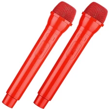 Facmogu 2PCS Fake Microphone Prop, Plastic Realistic Prop Microphon... Fast Ship