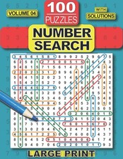 100 Number Search Puzzles: Number Search Puzzle Book for Adults and Seniors, 8.5