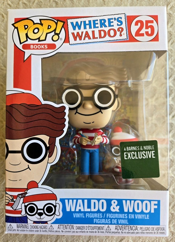 Funko Pop! Books: Where's Waldo? #25 Waldo & Woof ~ Barnes and Noble Exclusive 