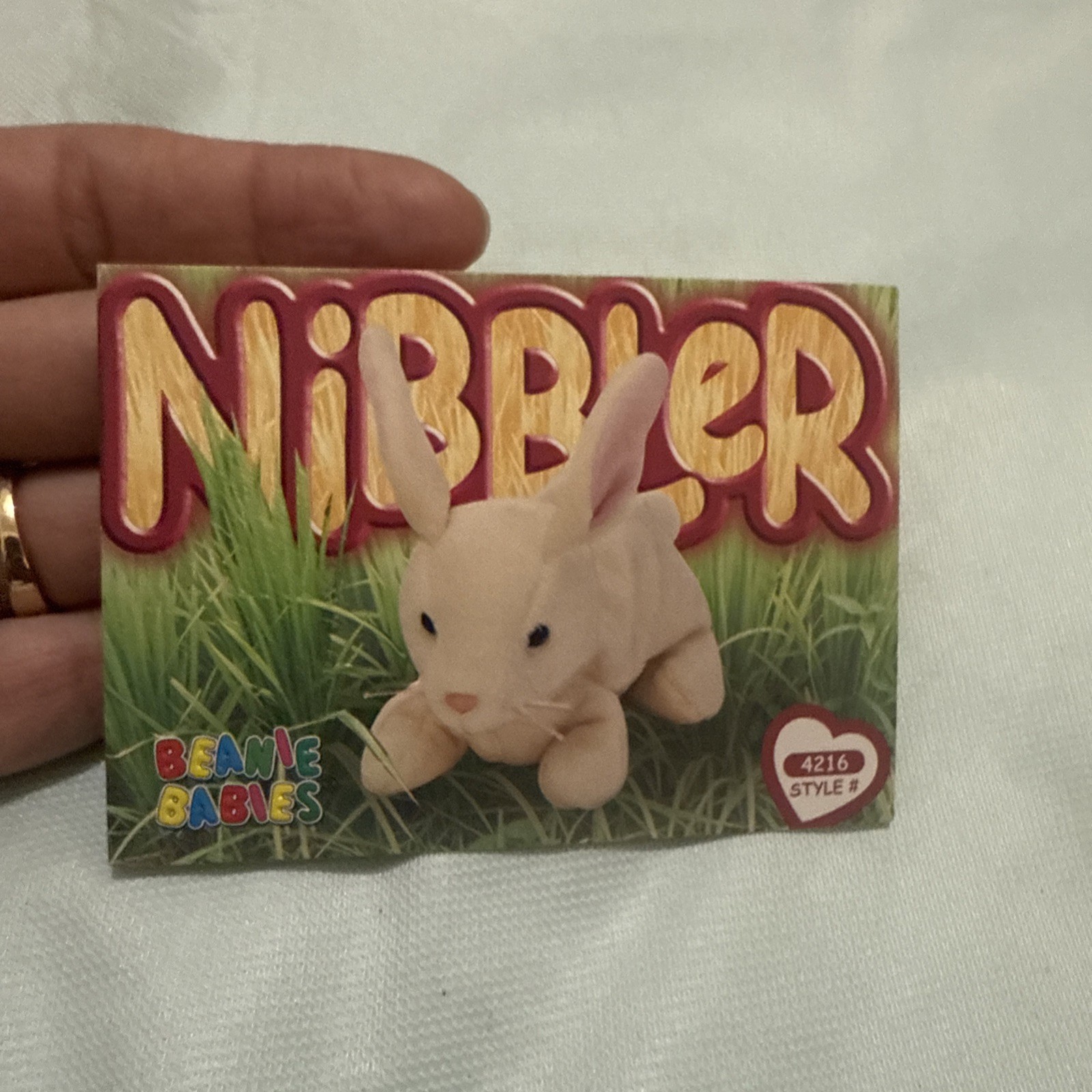 Ty beanie babies 2nd Edition series 4 1999 #213 Nibbler The Rabbit