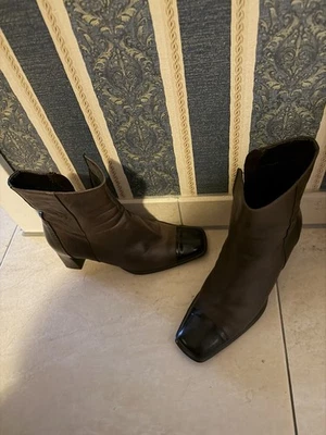 Leder Stiefel Stiefeletten Gr 37 Von Corrado Made In Italy - Bild 1 von 4