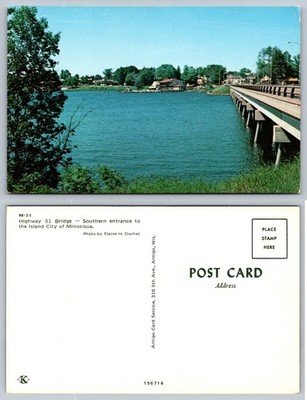 Highway 51 Bridge Minocqua Postcard