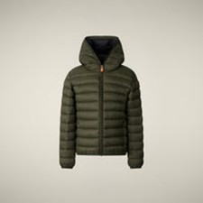 Save The Duck Boys MOD Puffer Dony In Land Green Outerwear Jacket Size 8 NWOT