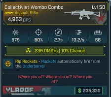 Borderlands 4 • Legendary Guns • Wombo Combo Rad AR • Lvl 50 • PS PC XBOX STEAM