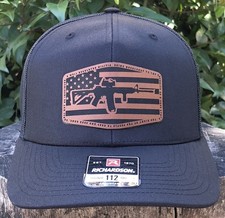 American Flag Second Amendment Richardson 112 Hat Adjustable Crafted In House