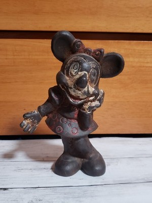 Vintage 1940s Disney Minnie Mouse Cast Iron Coin Bank